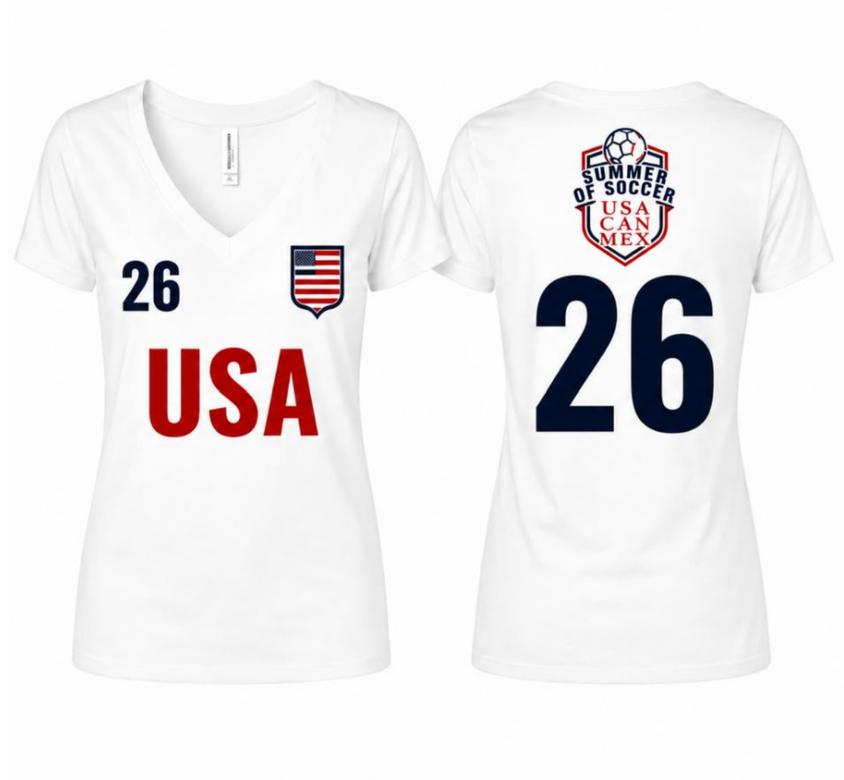USA Bella + Canvas Women's Relaxed V-Neck Tee