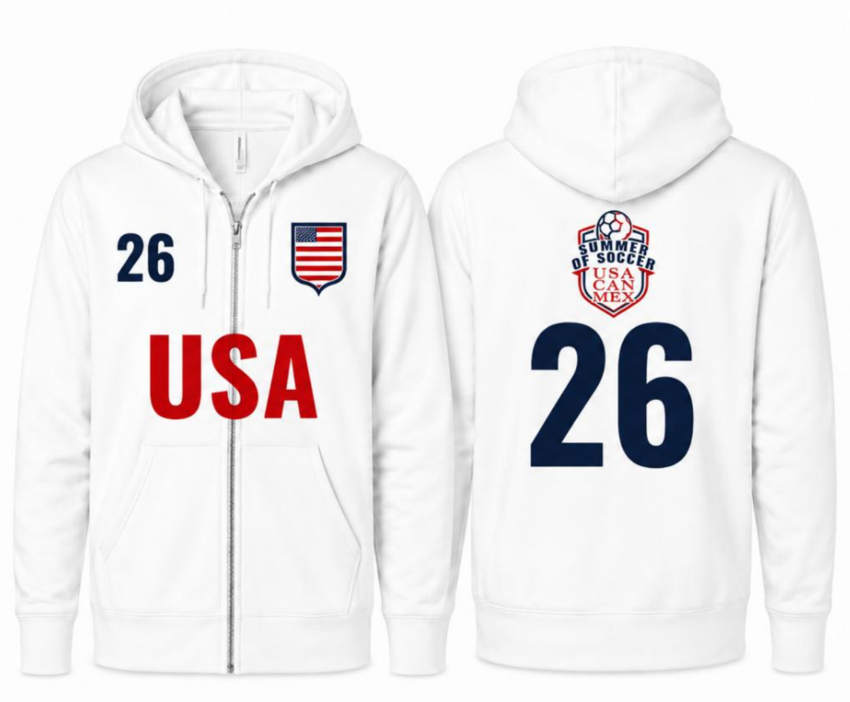 USA Bella + Canvas Full Zip Hoodie