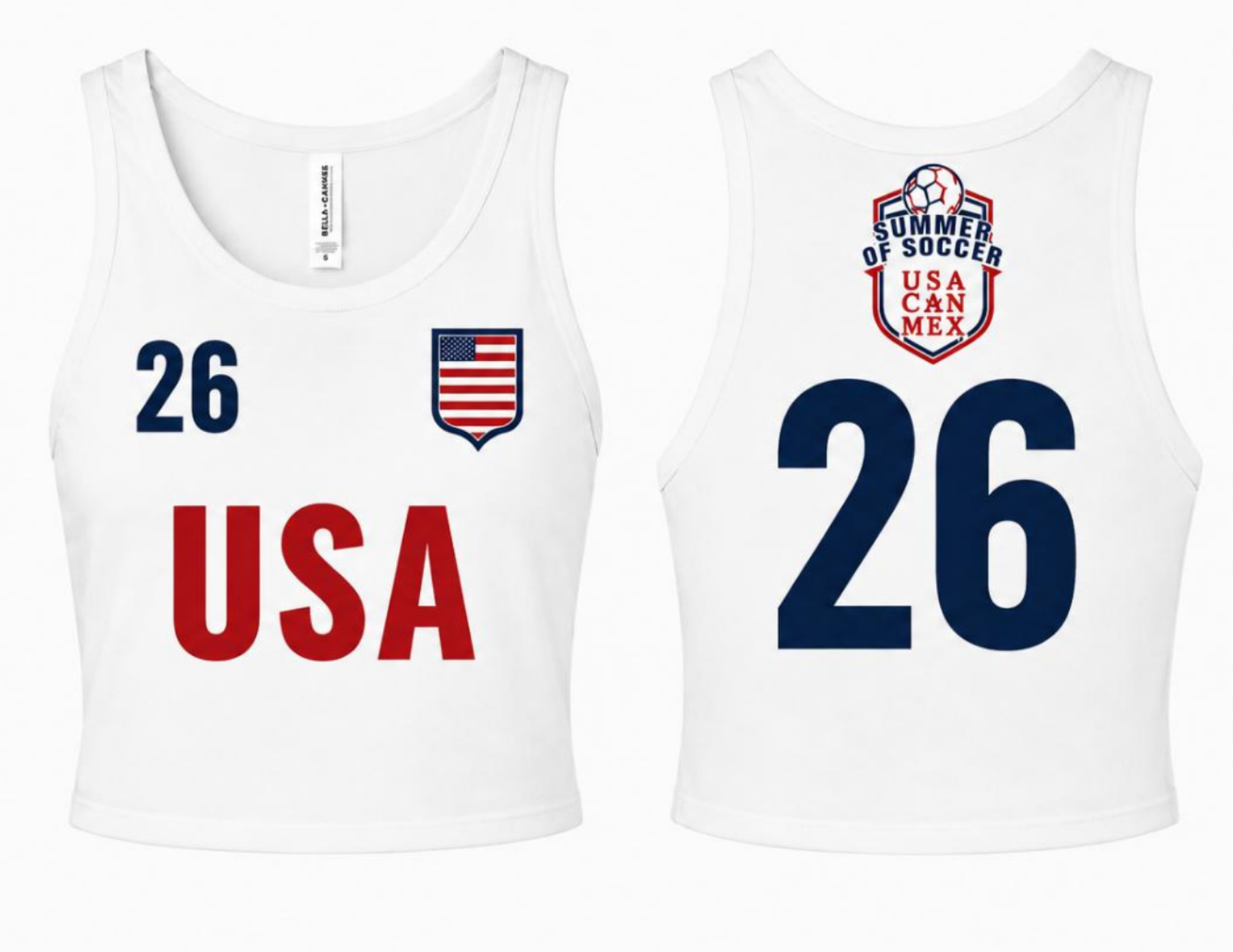 USA Bella + Canvas Women's Crop Tank Top