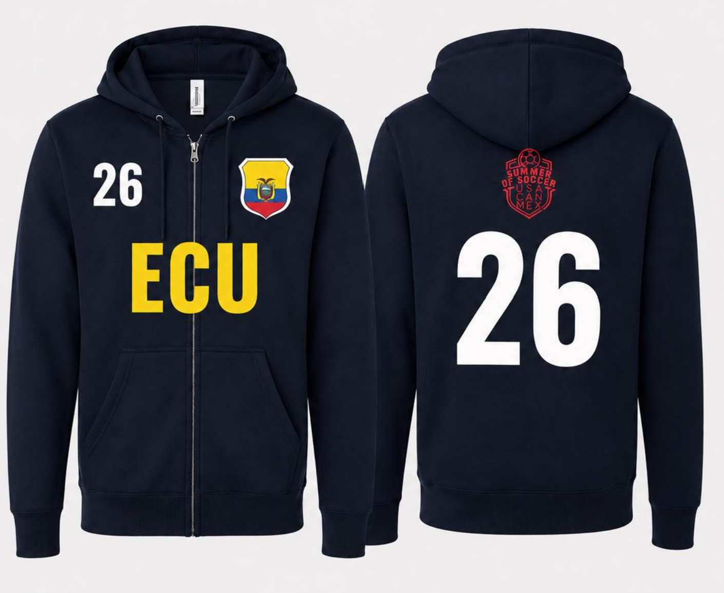 ECU Bella + Canvas Unisex Full Zip Hoodie