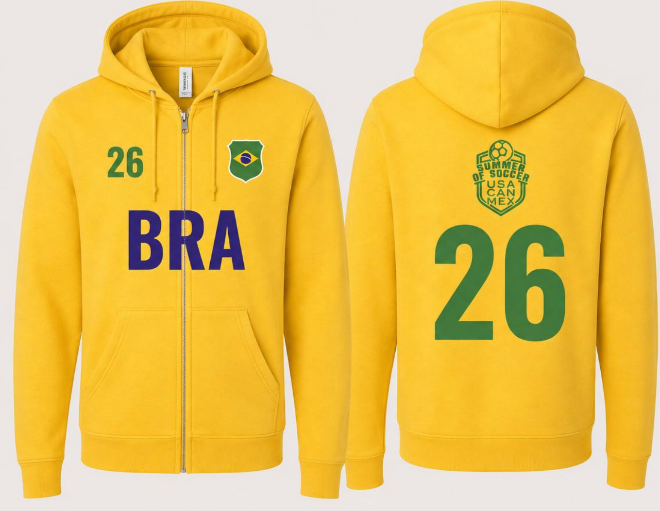 BRA Bella + Canvas Unisex Full Zip Hoodie