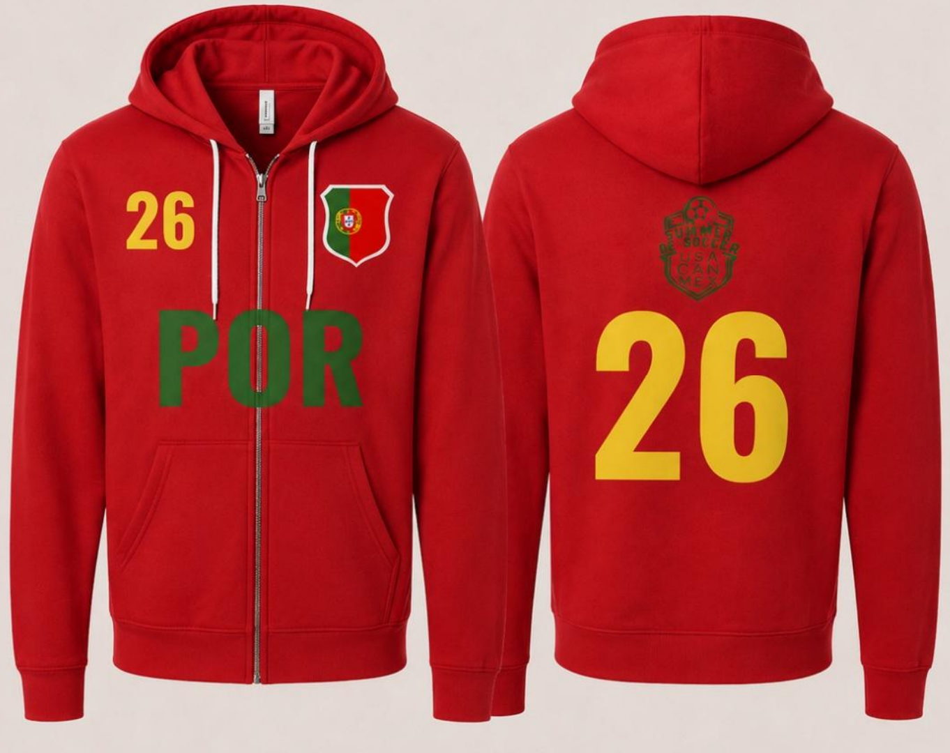 POR Bella + Canvas Unisex Full Zip Hoodie