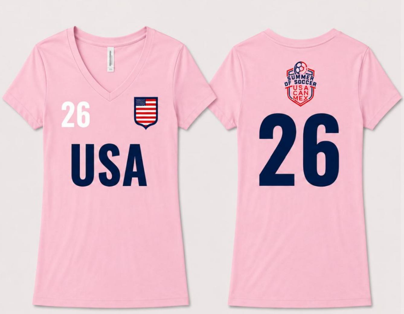 USA Bella + Canvas Women's Relaxed V-Neck Tee