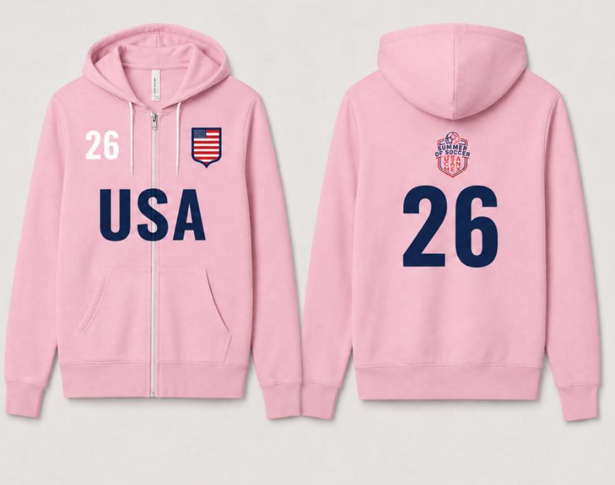USA Bella + Canvas Full Zip Hoodie