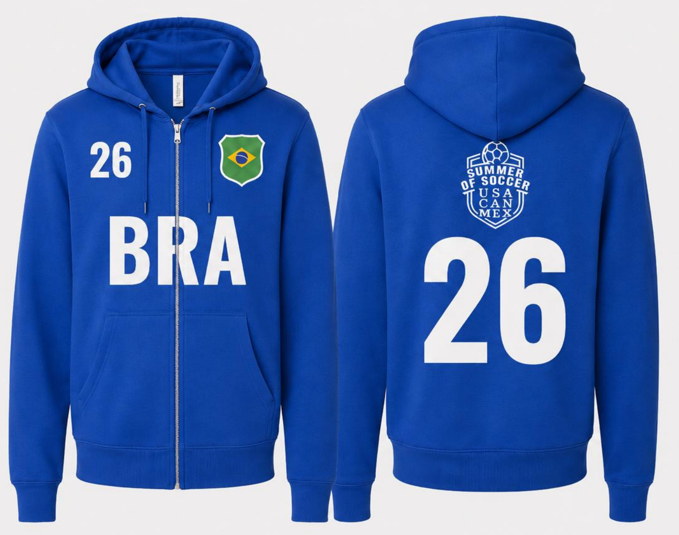 BRA Bella + Canvas Unisex Full Zip Hoodie